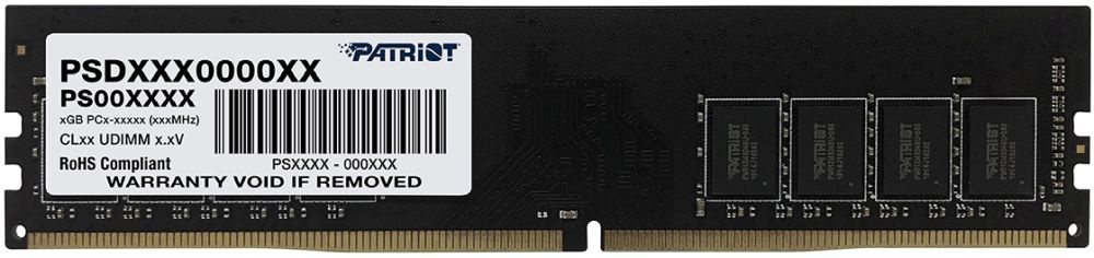 Модуль памяти PATRIOT Signature Line 16 ГБ DIMM DDR4 2666 МГц, PSD416G266681