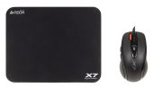 Мышь A4Tech X-7120 Проводная чёрный, X-710BK+X7-200MP