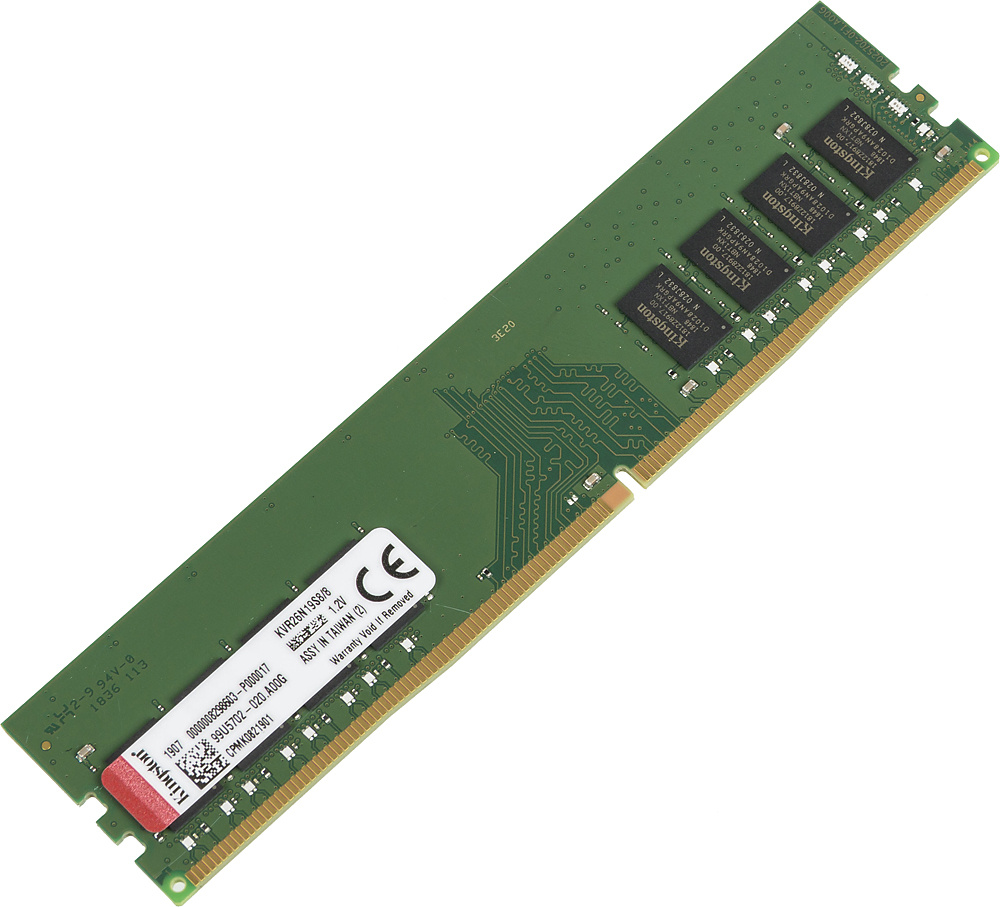 Модуль памяти Kingston ValueRAM 8 ГБ DIMM DDR4 2666 МГц, KVR26N19S8/8