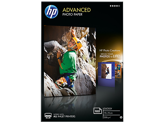 Картинка - 1 Упаковка бумаги HP Advanced Glossy Photo Paper A6 100л 250г/м², Q8692A