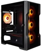 Корпус 1STPLAYER TRILOBITE T3 ARGB Mini Tower Без БП чёрный, T3-BK-4F7