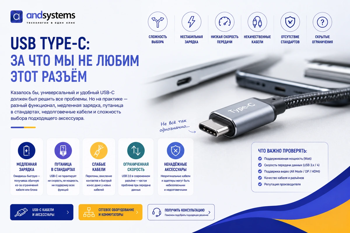 USB Type-C: за что мы не любим этот разъём