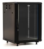 Настенный шкаф Hyperline TWB 22U чёрный, TWB-FC-2245-GP-RAL9004