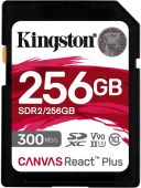 Вид Карта памяти Kingston Canvas React Plus SDXC UHS-II Class 3 C10 256GB, SDR2/256GB