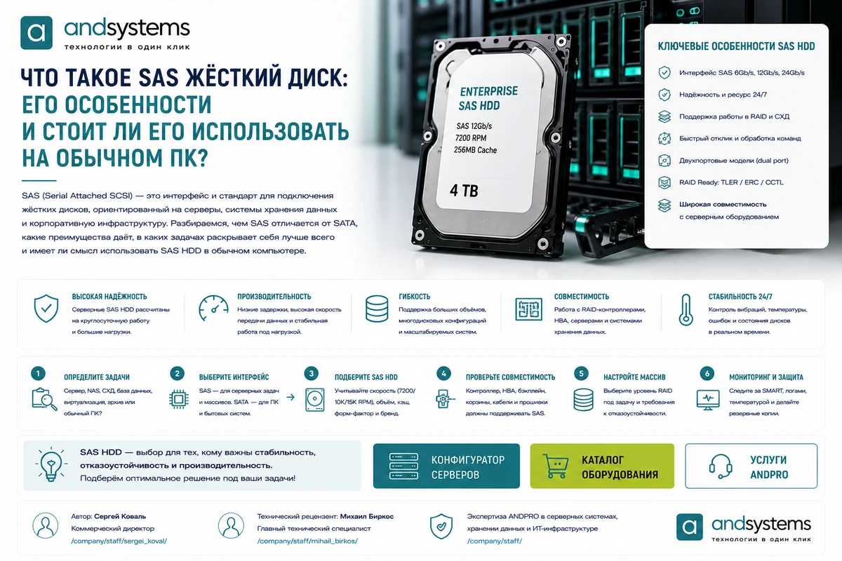 Что такое SAS жесткий диск: его особенности и стоит ли его использовать на обычном ПК
