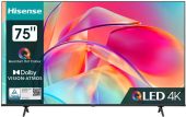 Фото Телевизор Hisense 75E7KQ 75" 3840x2160 (4K) чёрный, 75E7KQ