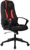 Кресло для геймеров ZOMBIE 200 чёрно-красный, ткань/экокожа, ZOMBIE 200 BR