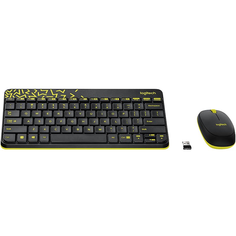 Комплект Клавиатура/мышь Logitech MK240 Nano Беспроводной Чёрный, 920-008213