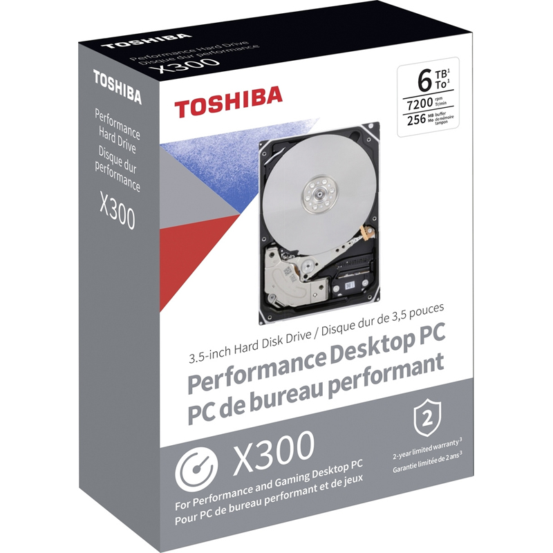 Картинка - 1 Диск HDD Toshiba X300 SATA III (6Gb/s) 3.5&quot; 6TB, HDWR460EZSTA