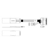 Кабель данных Amphenol M.2 (75-pin) -> SFF-8639 0.5 м, RPC75-0025