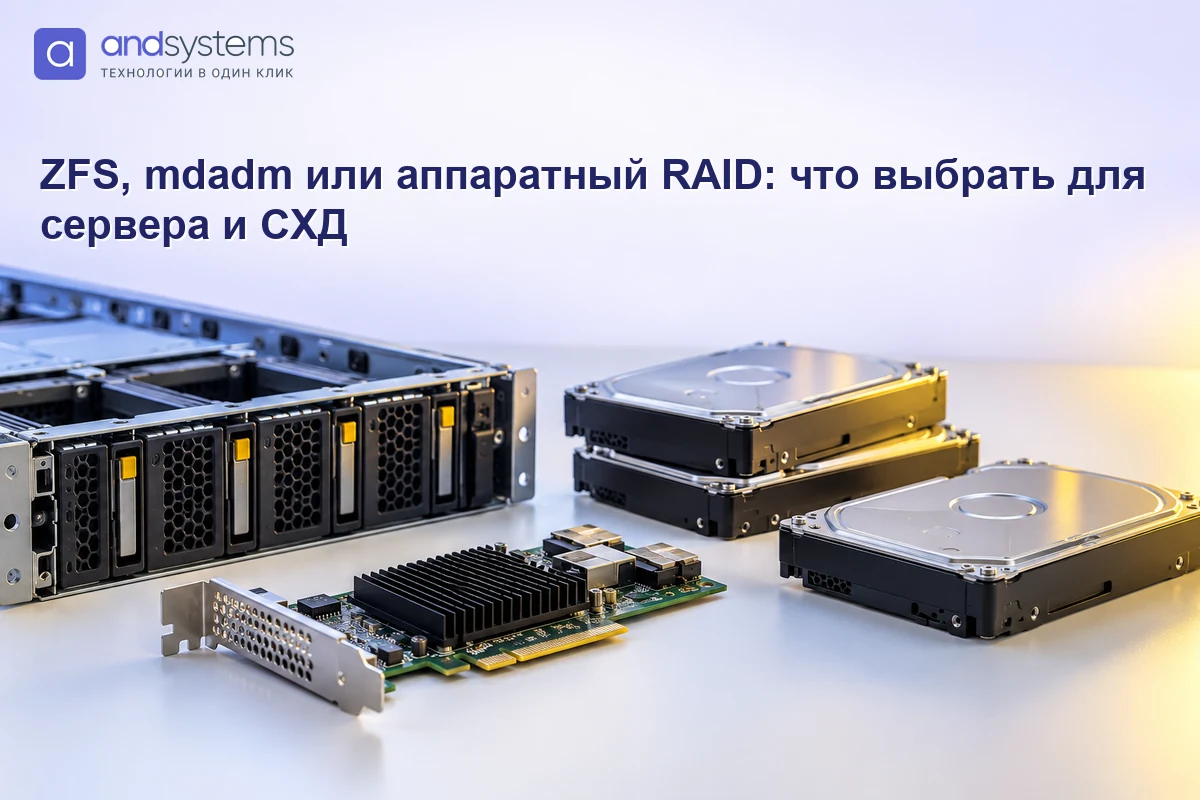 ZFS, mdadm или аппаратный RAID: что выбрать для сервера и СХД