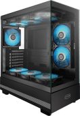 Корпус PCCOOLER C3Q500 Midi Tower Без БП чёрный, C3Q500BKD000-GL