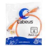 Патч-корд Cabeus UTP кат. 6 Оранжевый 0,5 м, PC-UTP-RJ45-Cat.6-0.5m-OR-LSZH