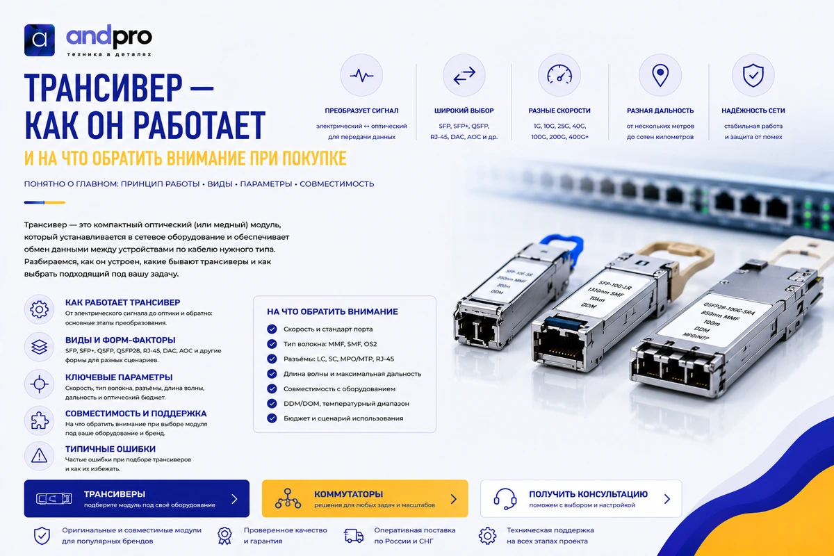 Трансивер: как он работает и на что обратить внимание при покупке