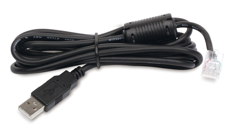 Картинка - 1 Кабель связи APC Simple Signaling UPS Cable USB Type A (M) -&gt; RJ-45 (M) 1.80м, AP9827