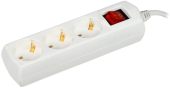 Сетевой удлинитель IEK У03В 3 м белый, WYP10-10-03-03-ZK-G