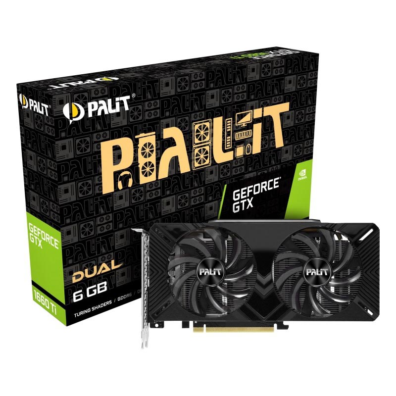 Картинка - 1 Видеокарта Palit nVidia GeForce GTX 1660Ti Dual GDDR6 6GB, NE6166T018J9-1160C