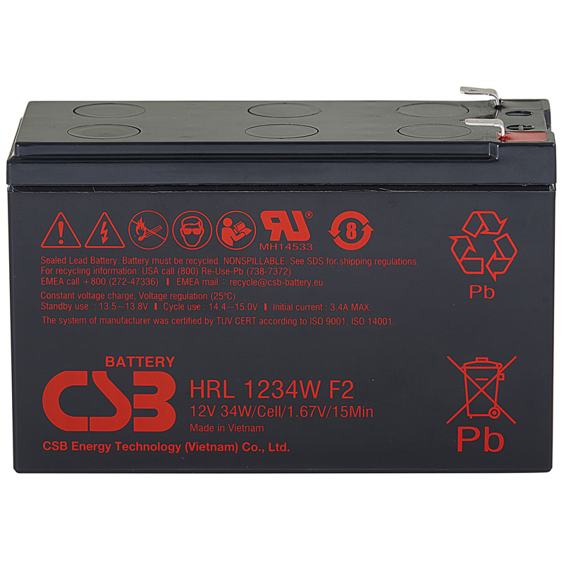 Картинка - 1 Батарея для ИБП CSB HRL1234W 12В, HRL1234W