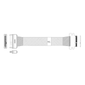 Кабель данных Amphenol PCIe 4x (64-pin) -> SFF-8639 0.7 м, RPC98-0040