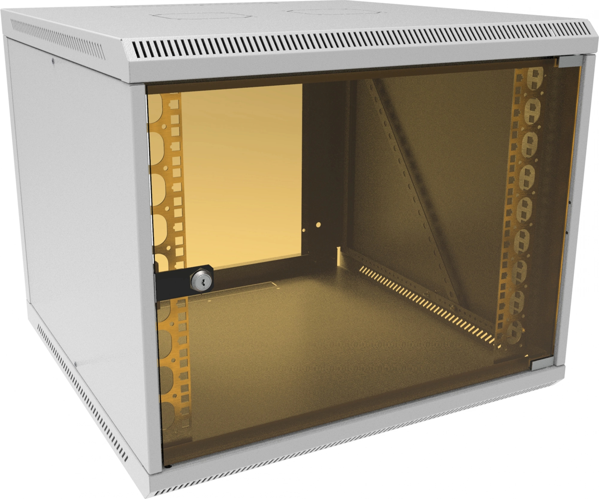 Настенный шкаф Suprlan ТВЛ-9U-600-600-СР 9U серый, 05-1096