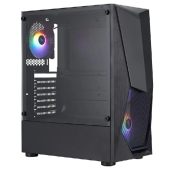 Корпус 1STPLAYER DK-3 FRGB Midi Tower Без БП чёрный, DK-3-BK-4F1