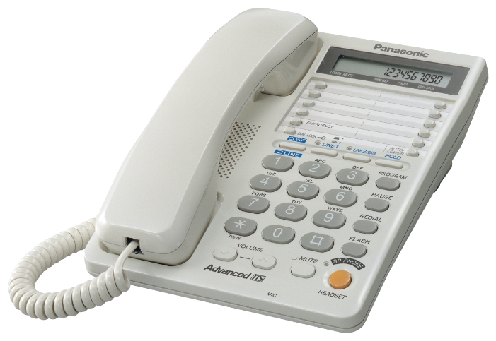 Картинка - 1 Проводной телефон Panasonic KX-TS2368RU Белый, KX-TS2368RUW