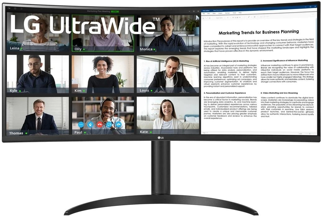 Монитор LG 34WR55QK-B 34" VA чёрный, 34WR55QK-B