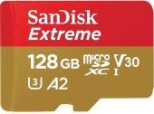 Карта памяти SanDisk Extreme microSDXC UHS-I Class 1 C10 128GB, SDSQXAA-128G-GN6GN
