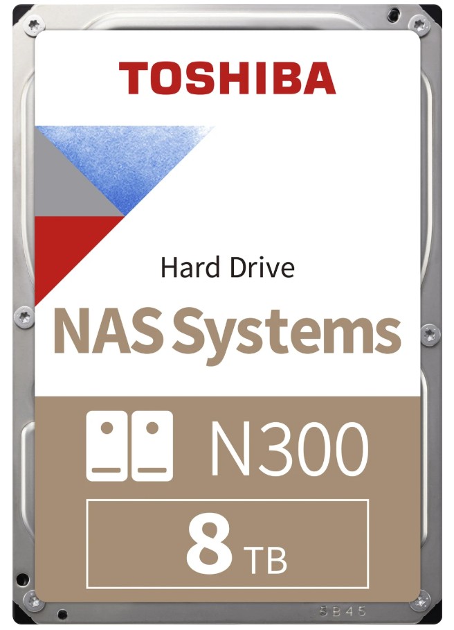 Диск HDD Toshiba N300 SATA 3.5" 8 ТБ, HDWG780UZSVA