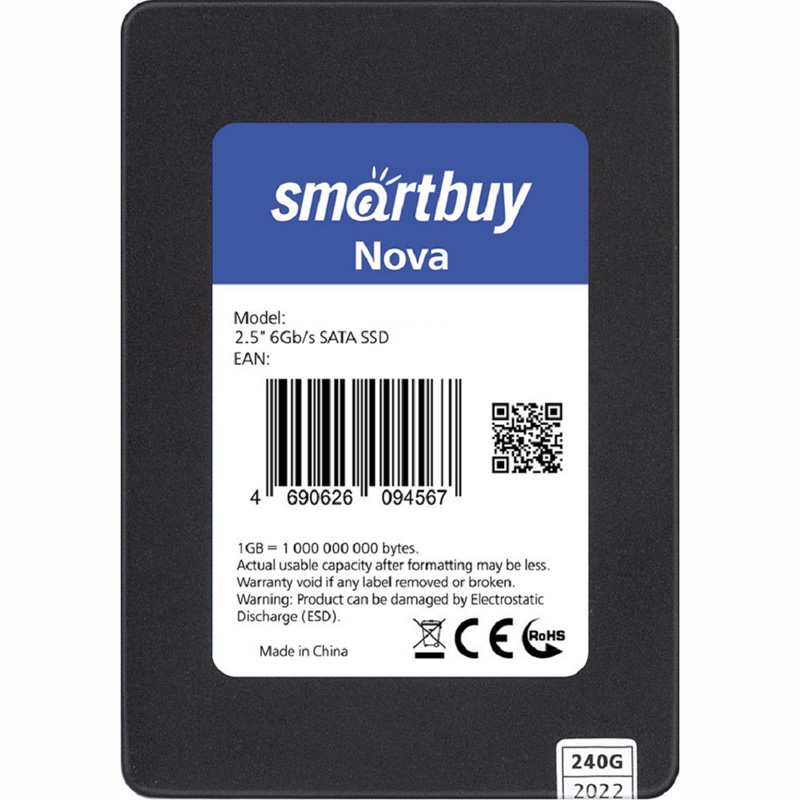 Картинка - 1 Диск SSD  SmartBuy Nova 2.5&quot; 240GB SATA III (6Gb/s), SBSSD240-NOV-25S3