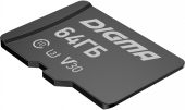 Карта памяти Digma microSDXC UHS-I Class 3 C10 64GB, DGFCA064A03