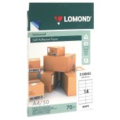 Упаковка бумаги самоклеющейся LOMOND Universal Self-Adhesive A4 14-делен. 50л 70г/м², 2100085