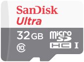 Карта памяти SanDisk Ultra microSDHC UHS-I Class 1 C10 32GB, SDSQUNR-032G-GN3MN
