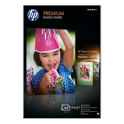 Картинка - 1 Упаковка бумаги HP Premium Glossy Photo Paper A6 100л 240г/м², Q8032A