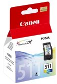 Картридж Canon CL-511 Струйный Трехцветный 244стр 9мл, 2972B007