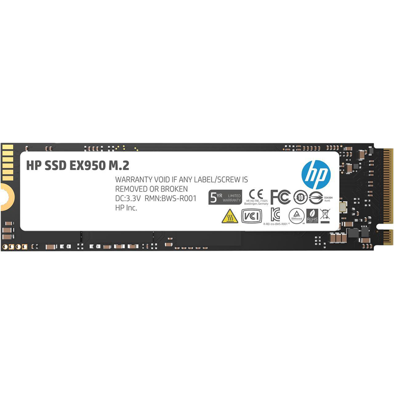 Картинка - 1 Диск SSD HP EX950 M.2 2280 2TB PCIe NVMe 3.0 x4, 5MS24AA