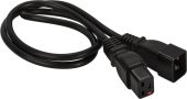 Кабель питания LANMASTER IEC 320 C19 -> IEC 320 C20 16A 1 м, LAN-PP19L/20-1.0-BK