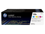 Тонер-картридж HP 128A Лазерный Голубой/Желтый/Пурпурный 1300стр комплект, CF371AM