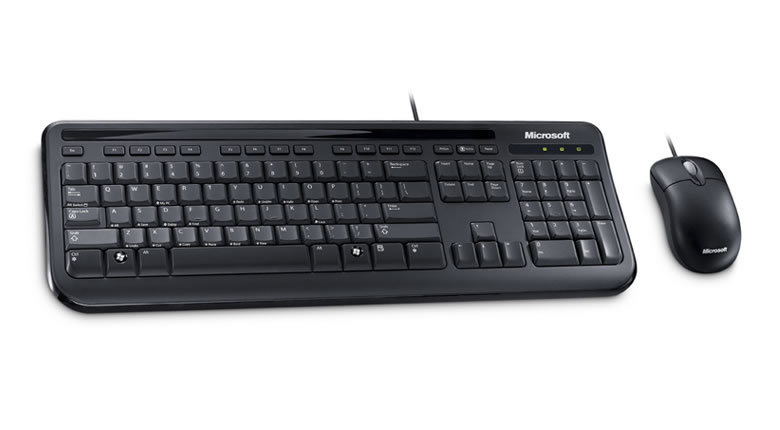 Картинка - 1 Комплект Клавиатура/мышь Microsoft 400 Проводной Чёрный, 5MH-00016