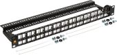 Фото Патч-панель LANMASTER 48-ports UTP Пустые шторки 1U, LAN-PPC48OK-UTP