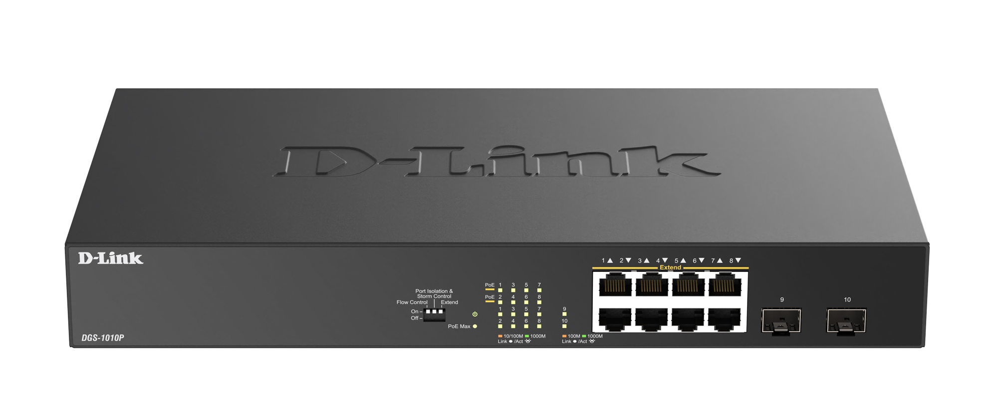 Коммутатор D-Link DGS-1010P 8-PoE Неуправляемый 10-ports, DGS-1010P/B1A