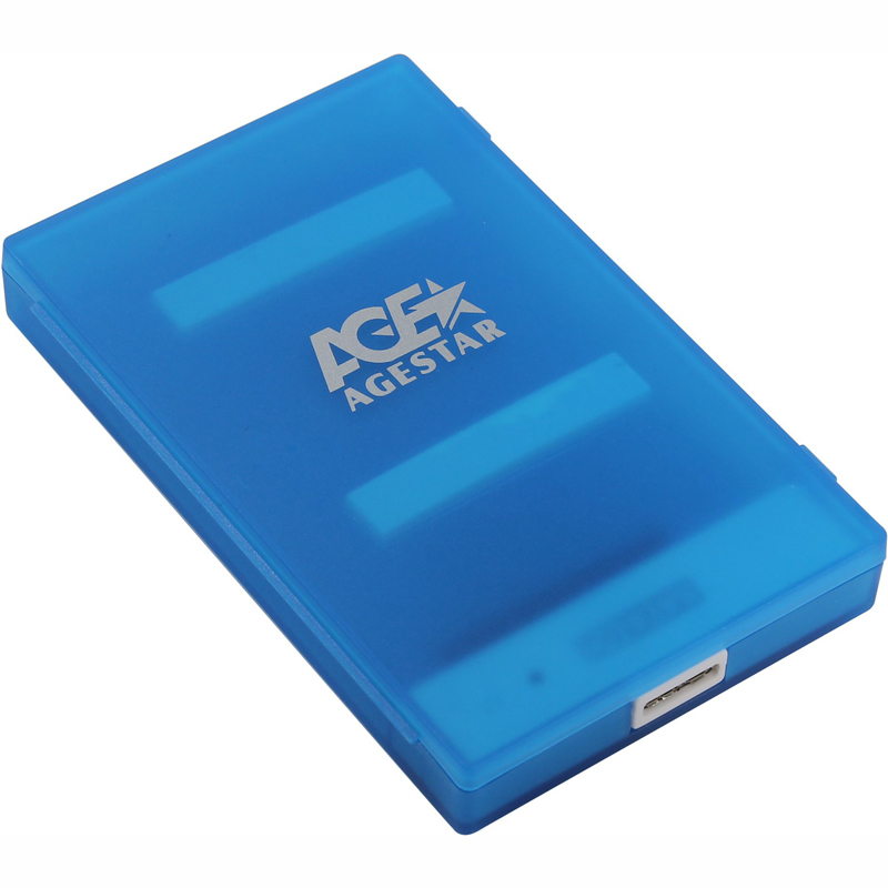 Внешний корпус для HDD/SSD AgeStar 3UBC 2.5" синий, 3UBCP1-6G (BLUE)