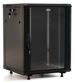 Вид Настенный шкаф Hyperline TWB 15U чёрный, TWB-FC-1566-GP-RAL9004