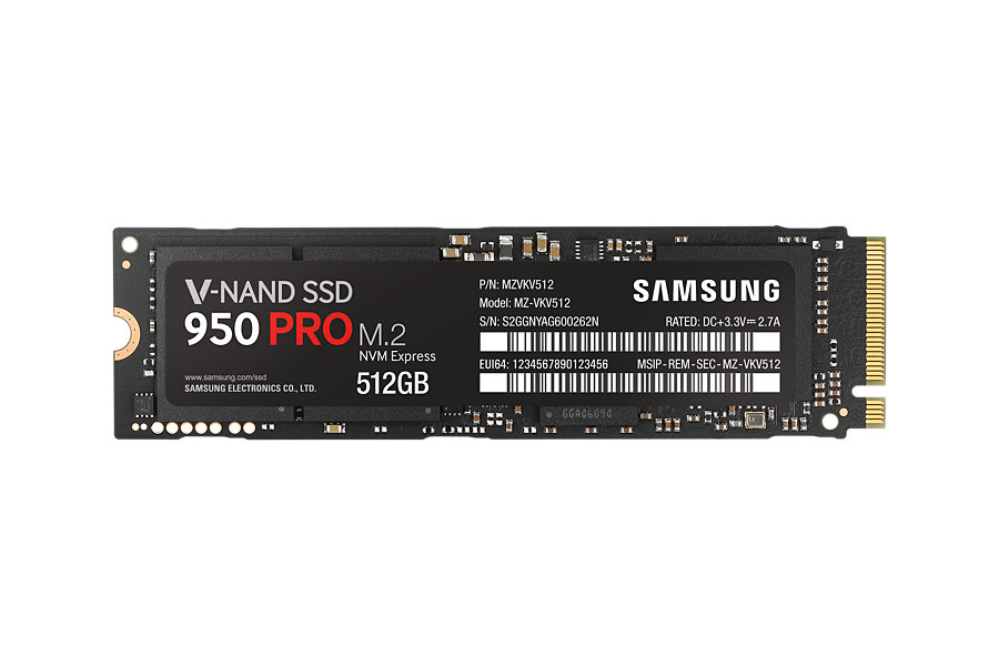 Картинка - 1 Диск SSD Samsung 950 Pro M.2 2280 512GB PCIe NVMe 3.0 x4, MZ-V5P512BW