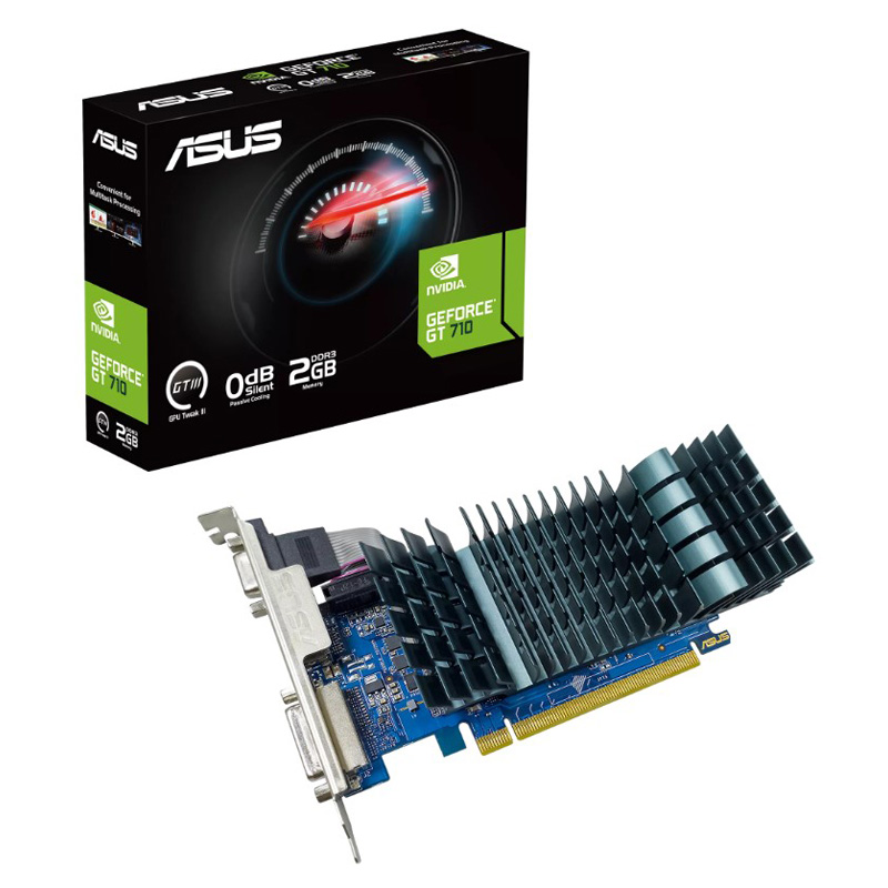 Видеокарта Asus NVIDIA GeForce GT 710 EVO DDR3 2GB, GT710-SL-2GD3-BRK-EVO