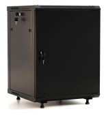 Настенный шкаф Hyperline TWB 22U чёрный, TWB-FC-2266-SR-RAL9004