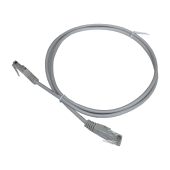 Патч-корд LANMASTER UTP кат. 5e серый 1 м, с заливными колпачками, TWT2-45-45-1.0-GY