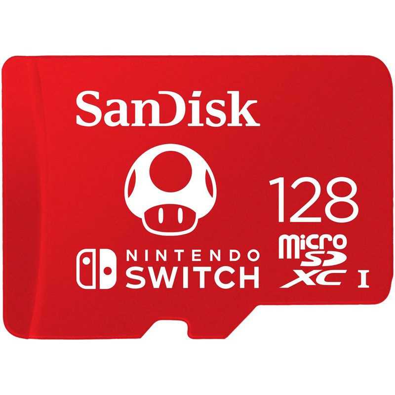 Картинка - 1 Карта памяти SanDisk Nintendo Switch microSDXC UHS-I Class 1 128GB, SDSQXAO-128G-GNCZN