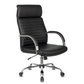Кресло для руководителей БЮРОКРАТ T-8010N Чёрный, эко.кожа, T-8010N/SL/BLACK