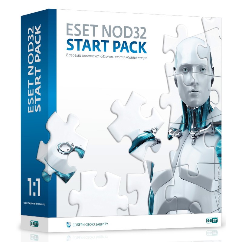 Картинка - 1 Право пользования ESET NOD32 START PACK Рус. 1 Box 12 мес., NOD32-ASP-NS(BOX)-1-1